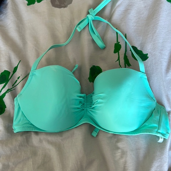 Shade & Shore Teal Bikini Top, 34D - Picture 1 of 3